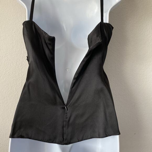 VTG Suzette Small 100% Silk Top Whimsigoth Beaded Empire Waist Babydoll Elegant - Picture 4 of 8